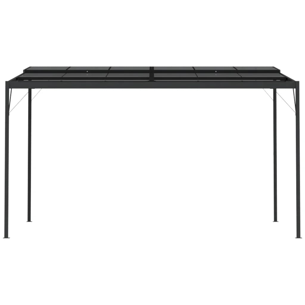 Gazebo com telhado 4x3x2,5 m alumínio e aço antracite