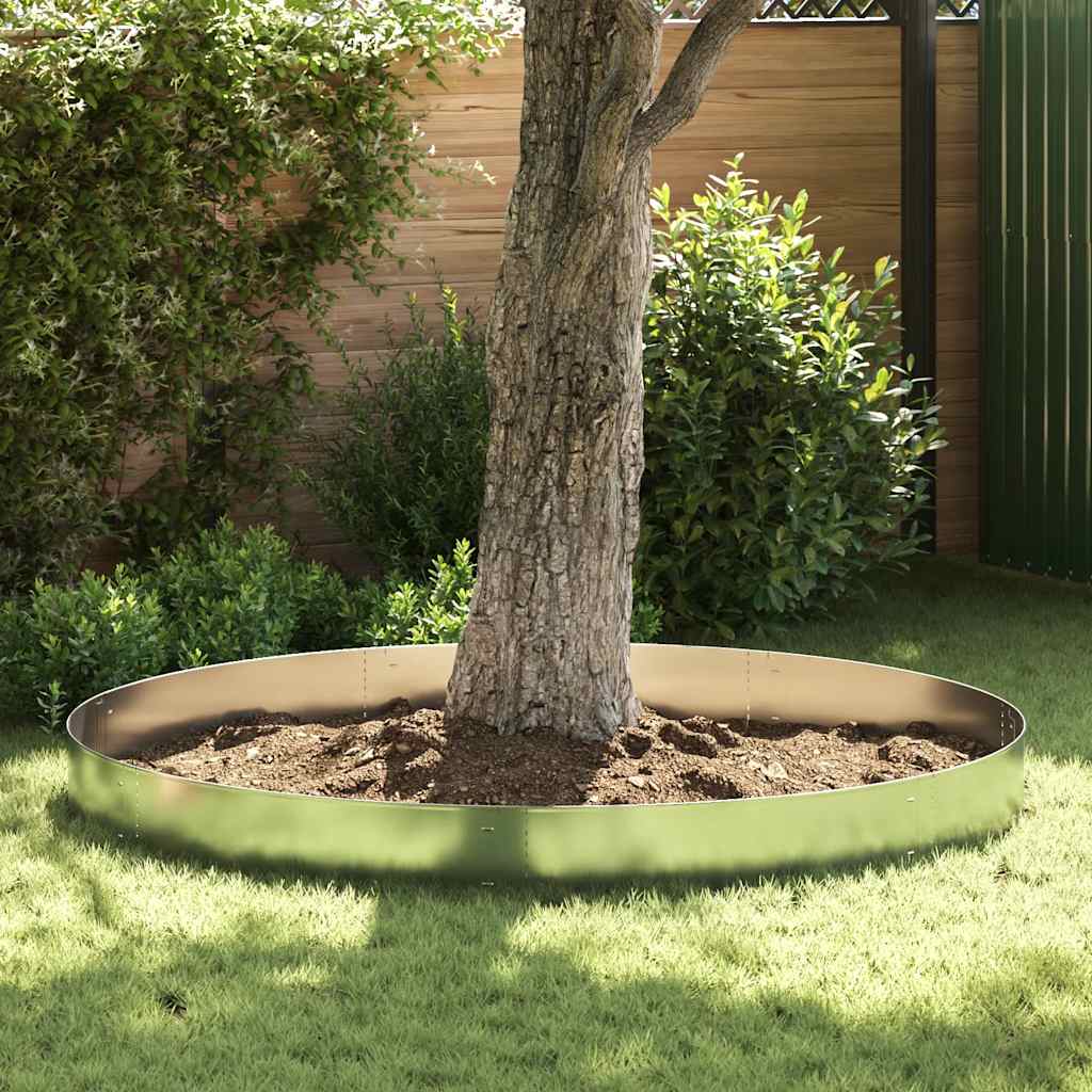 Vedação para relvado 10 pcs aço galvanizado 100x20 cm