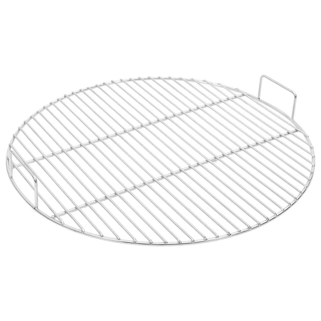 Grelha p/ churrasco redonda c/ pegas ø54 cm aço inoxidável 304