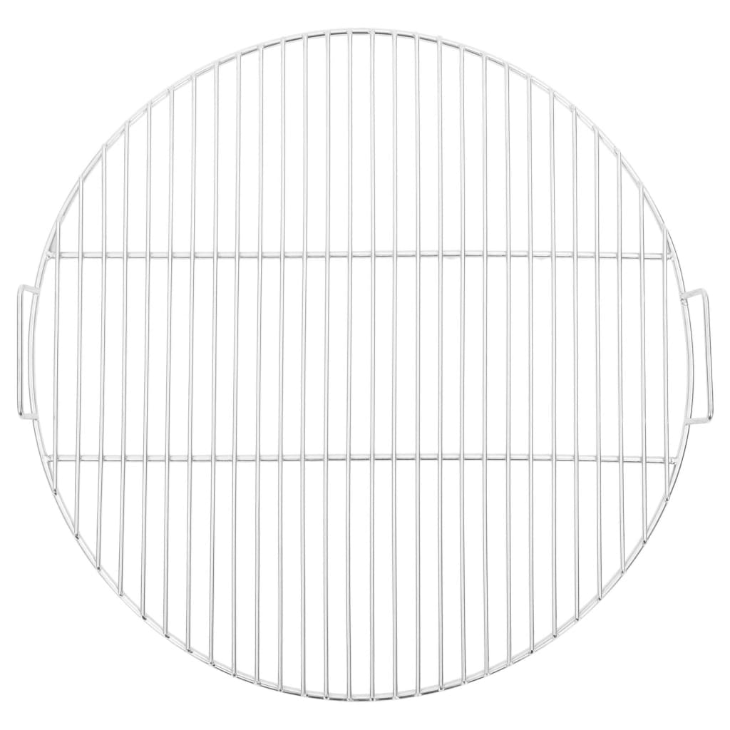 Grelha p/ churrasco redonda c/ pegas ø54 cm aço inoxidável 304