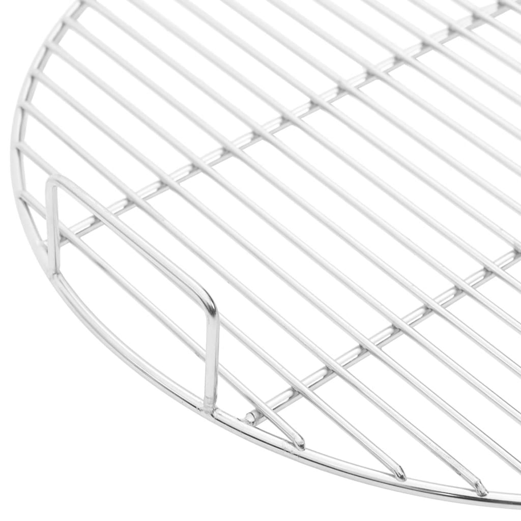 Grelha p/ churrasco redonda c/ pegas ø54 cm aço inoxidável 304