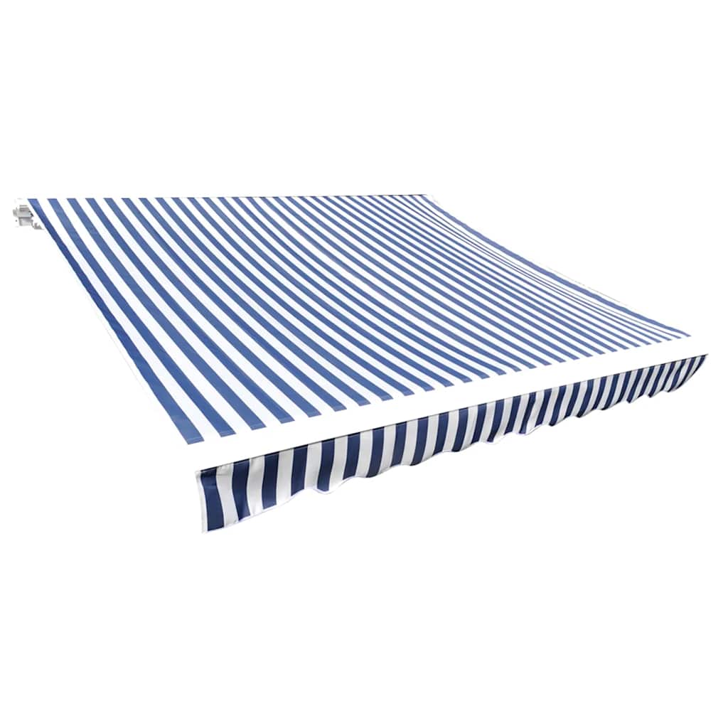 Tecido de substituição para toldo azul e branco 600x300 cm poliéster