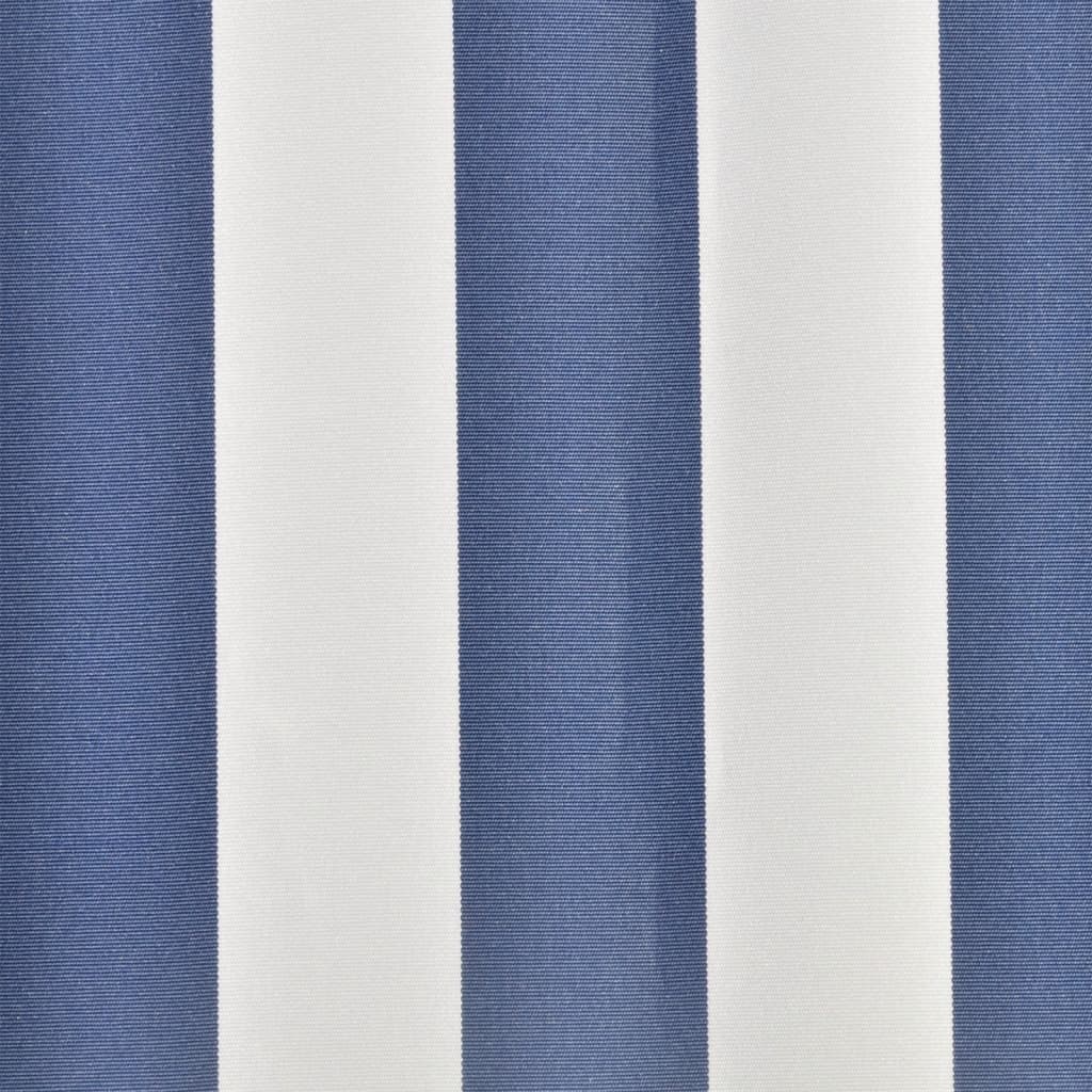 Tecido de substituição para toldo azul e branco 600x300 cm poliéster