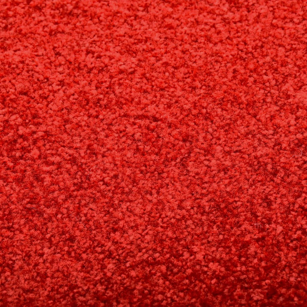 Tapete de porta lavável 90x150 cm vermelho