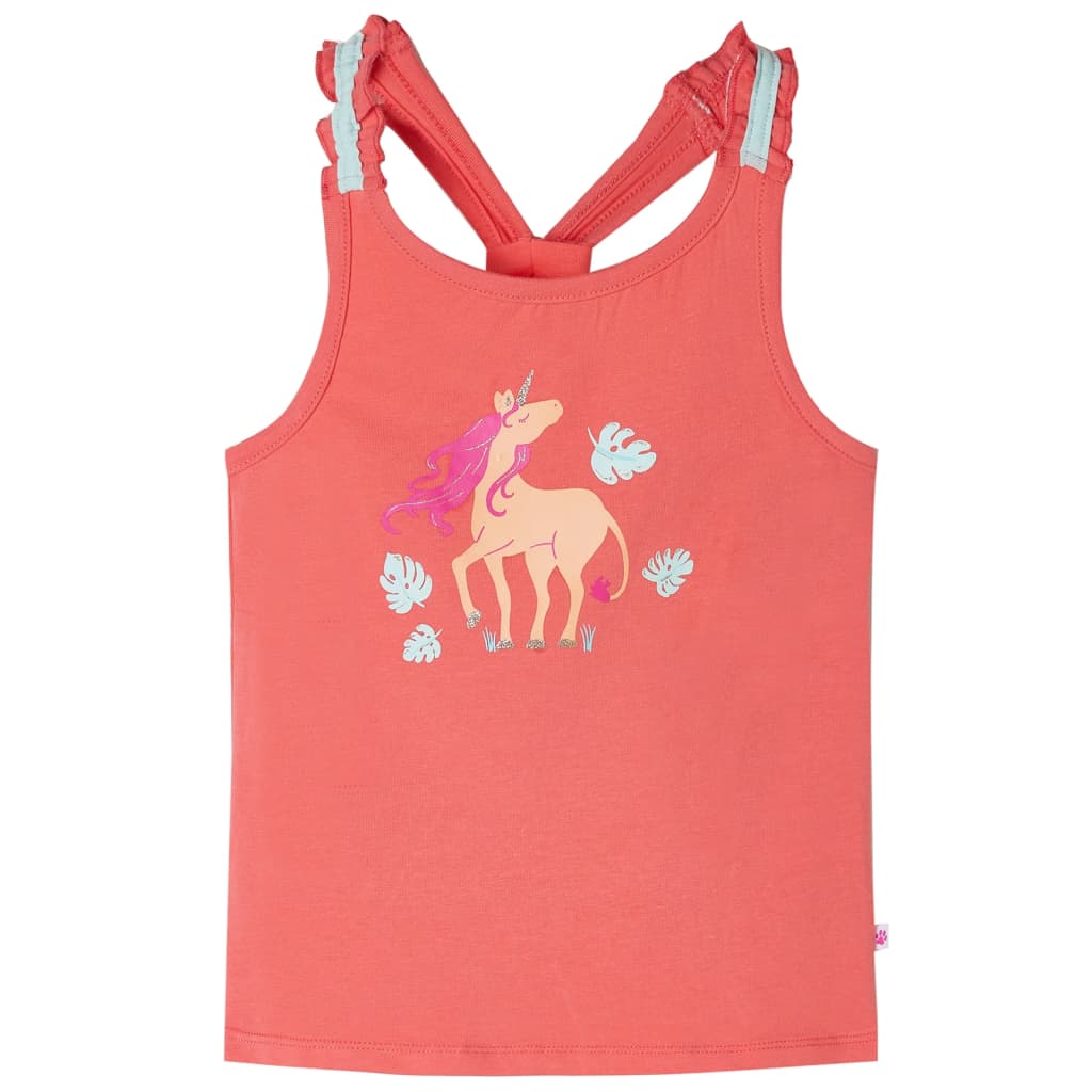 T-shirt de alças para criança coral 128