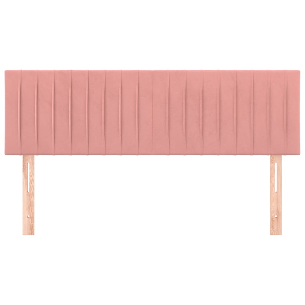 Cabeceiras rosa 144x5x78/88 cm veludo