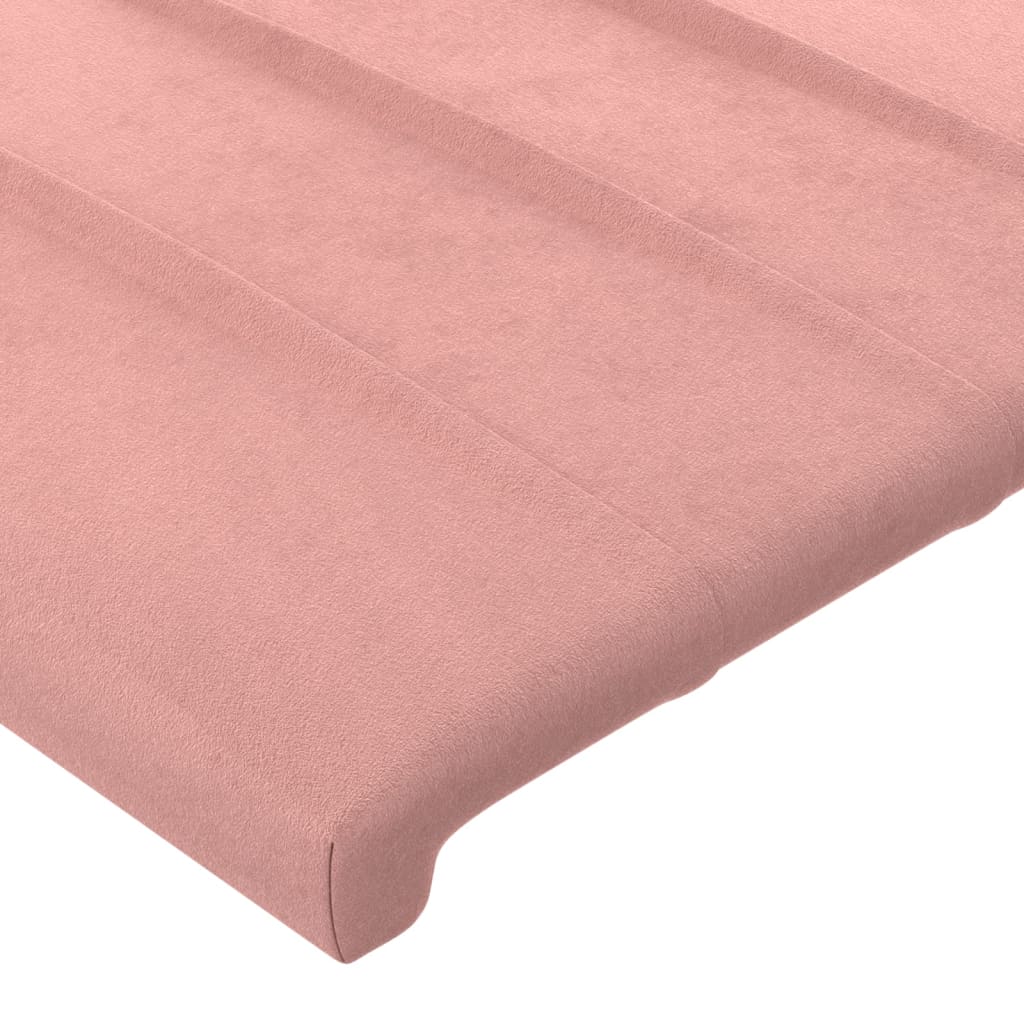Cabeceiras rosa 144x5x78/88 cm veludo