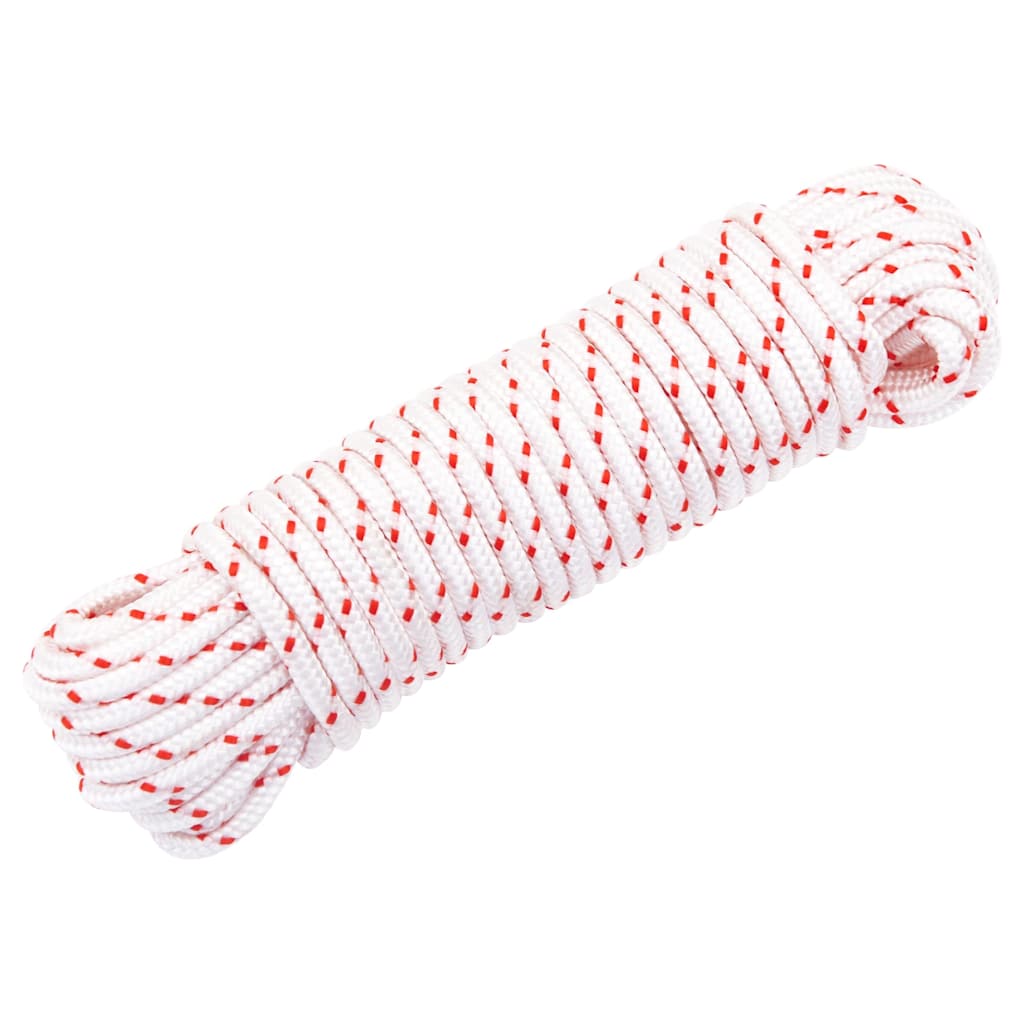 Cabo de arranque ø4 mm 10 m nylon branco e vermelho