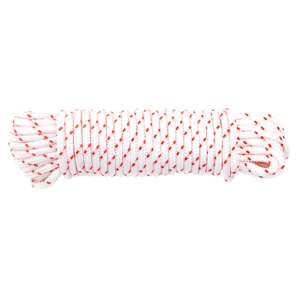 Cabo de arranque ø4 mm 10 m nylon branco e vermelho