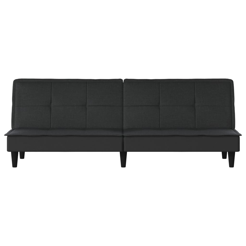 Sofá-cama tecido preto