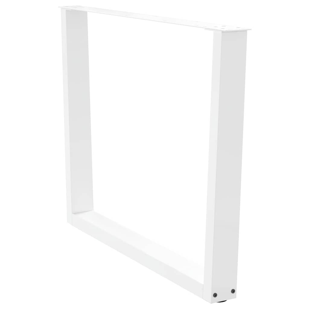 Pés para mesa de jantar em v, 2 peças, branco, 100x(72-73,3) cm, aço