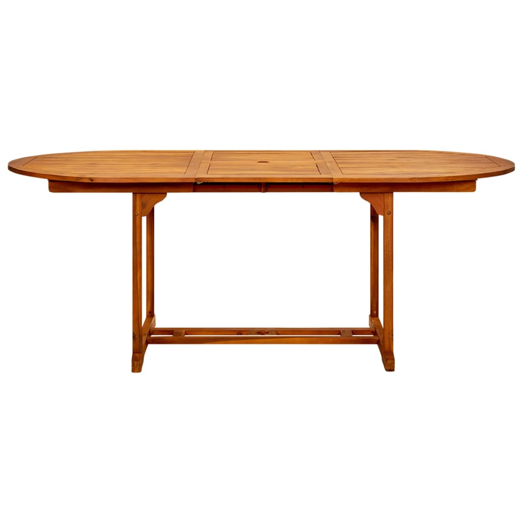 Mesa de jardim (150-200) x 100 x 75 cm madeira maciça de acácia