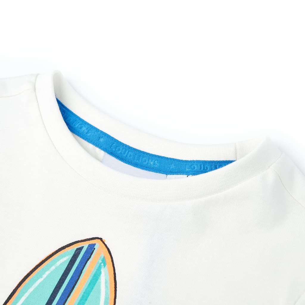 T-shirt de manga curta para criança cor cru 116