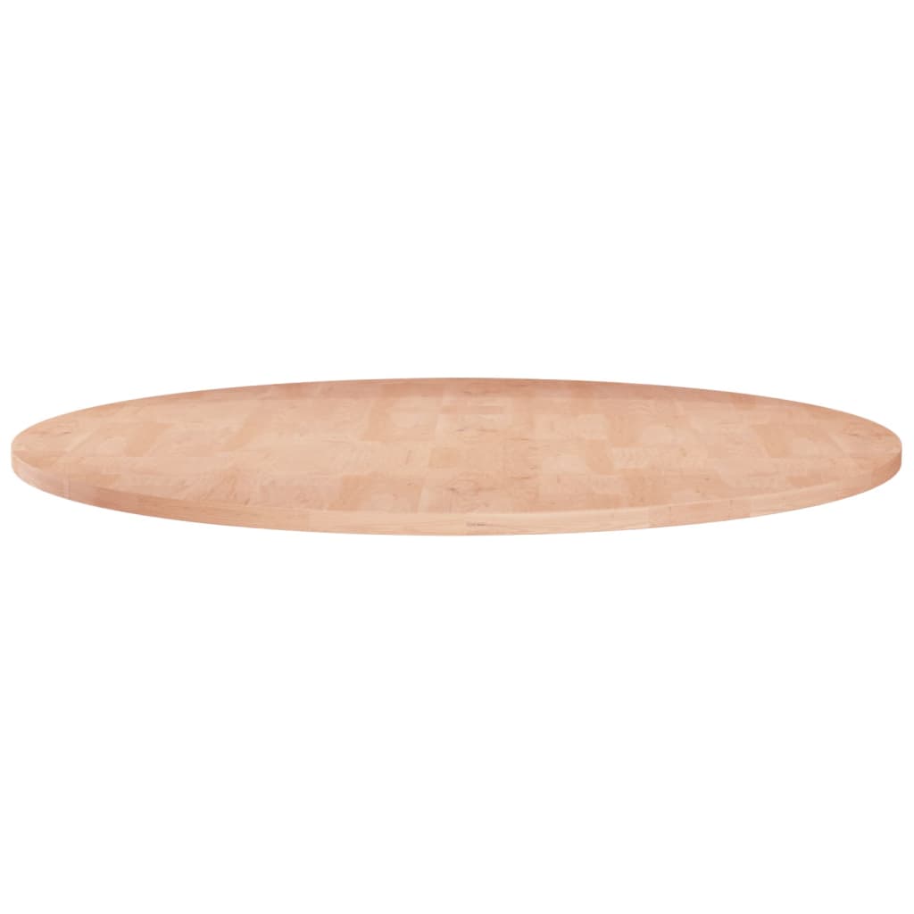 Tampo de mesa redondo ø80x1,5 cm carvalho maciço não tratado