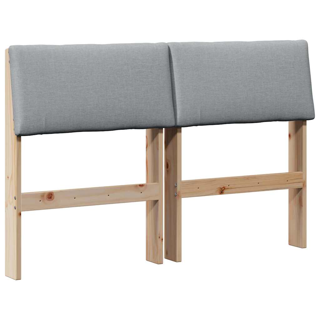 Cabeceira estofada cinzento-claro 120 cm