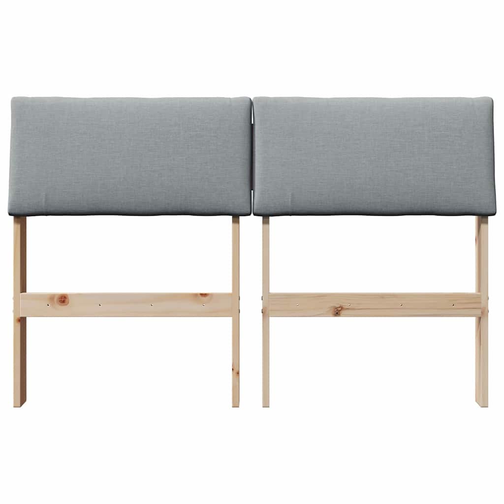 Cabeceira estofada cinzento-claro 120 cm