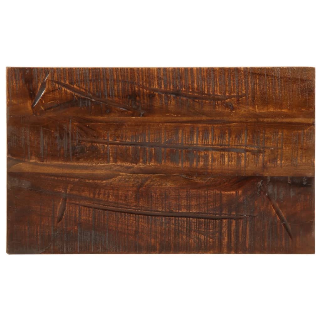 Tampo de mesa retangular 60x20x3,8 cm madeira recuperada maciça