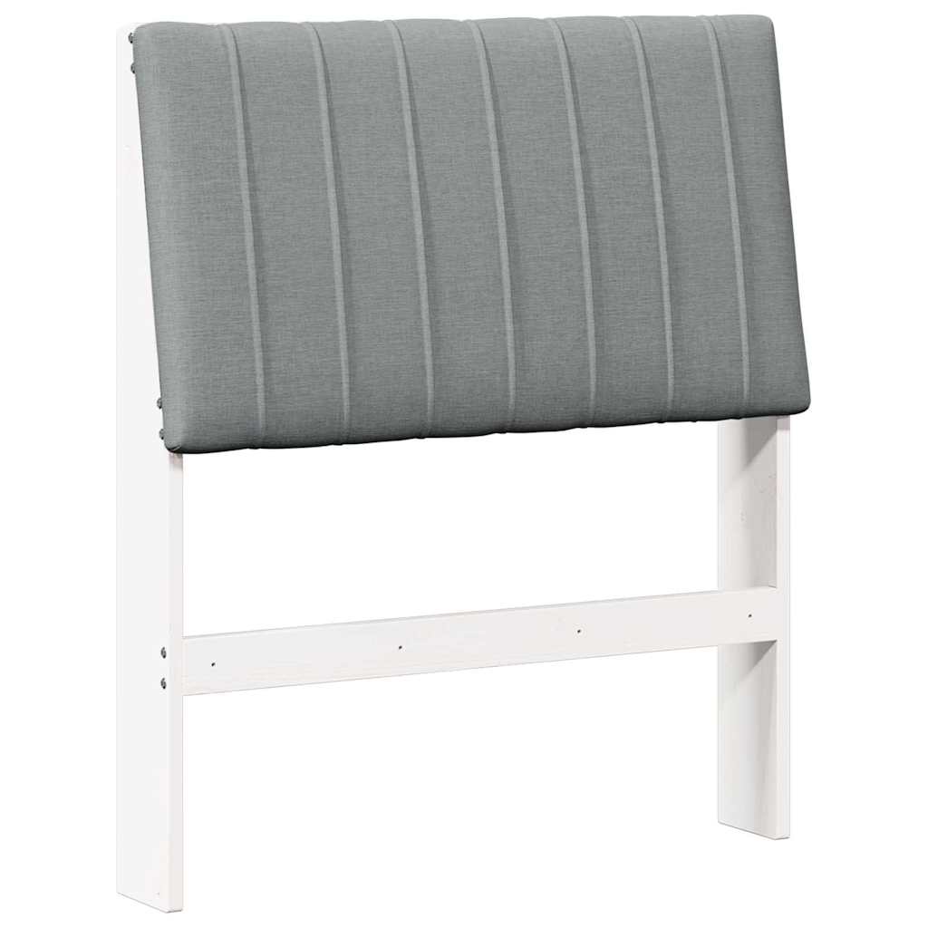 Cabeceira estofada cinzento-claro 80 cm
