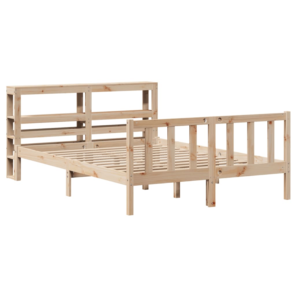 Cama sem colchão 160x200 cm madeira de pinho maciça