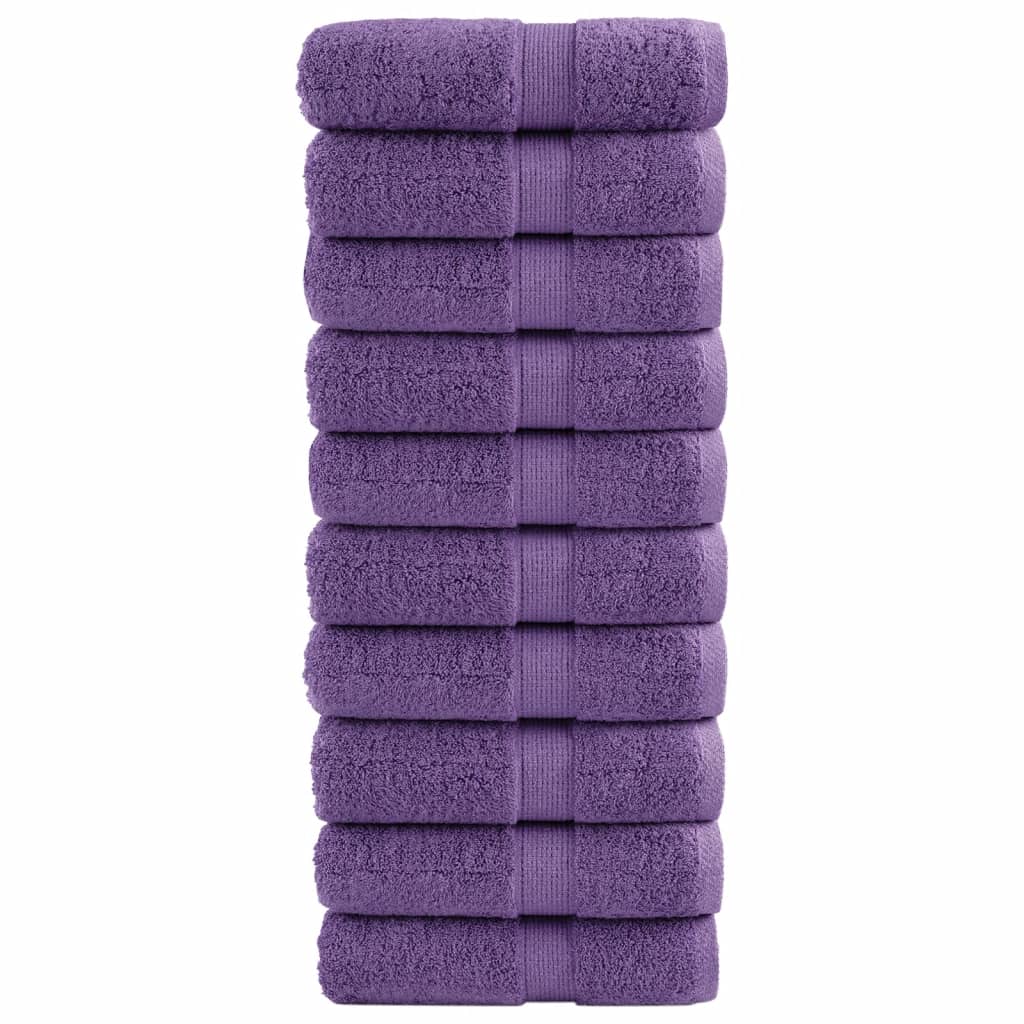 Toalhas de bidé premium solund 10 pcs 30x50 cm 600 gsm roxo