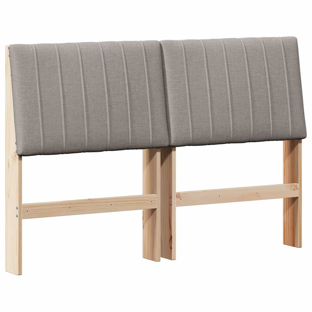 Cabeceira estofada cinzento-acastanhado 135 cm