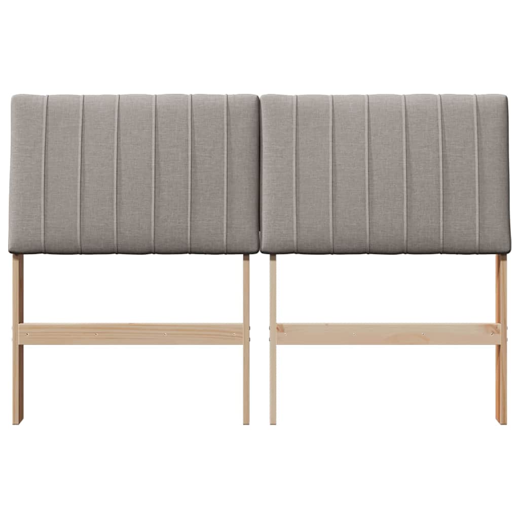 Cabeceira estofada cinzento-acastanhado 135 cm
