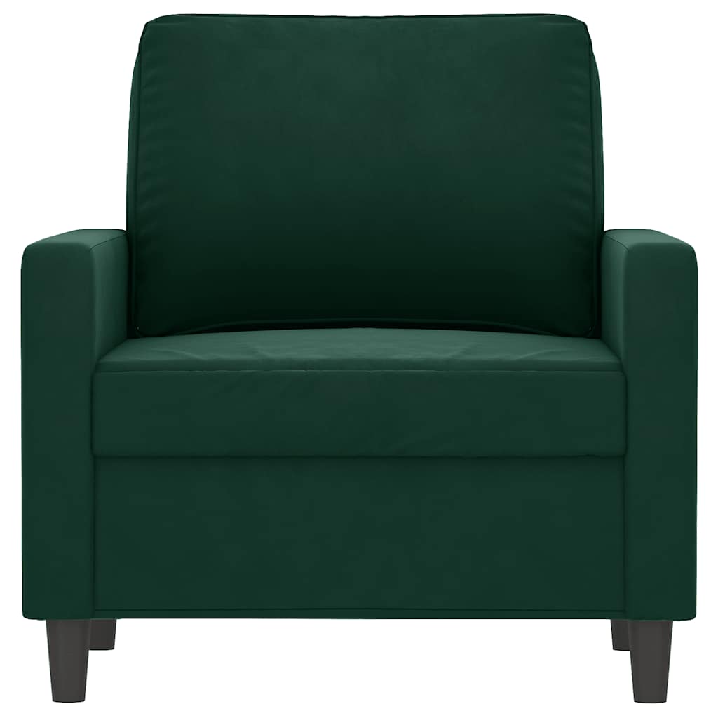 Poltrona 60 cm veludo verde-escuro