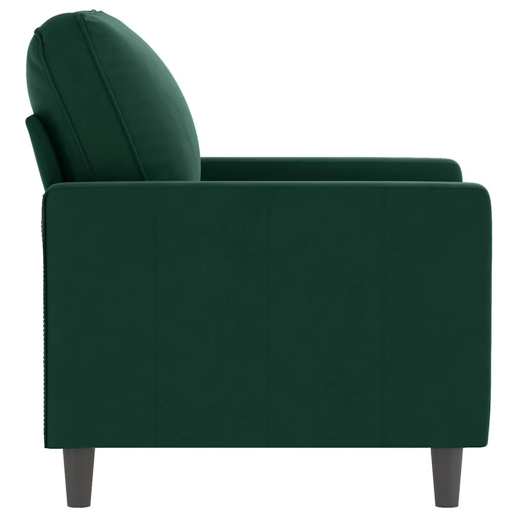Poltrona 60 cm veludo verde-escuro