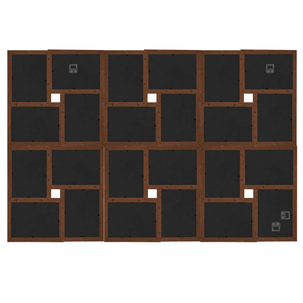 Moldura para 24 (10x15 cm) fotografias MDF castanho-escuro