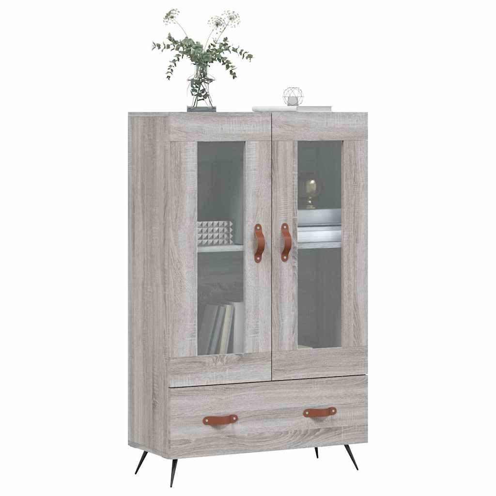 Armário alto derivados de madeira 69,5x31x115cm cinza sonoma