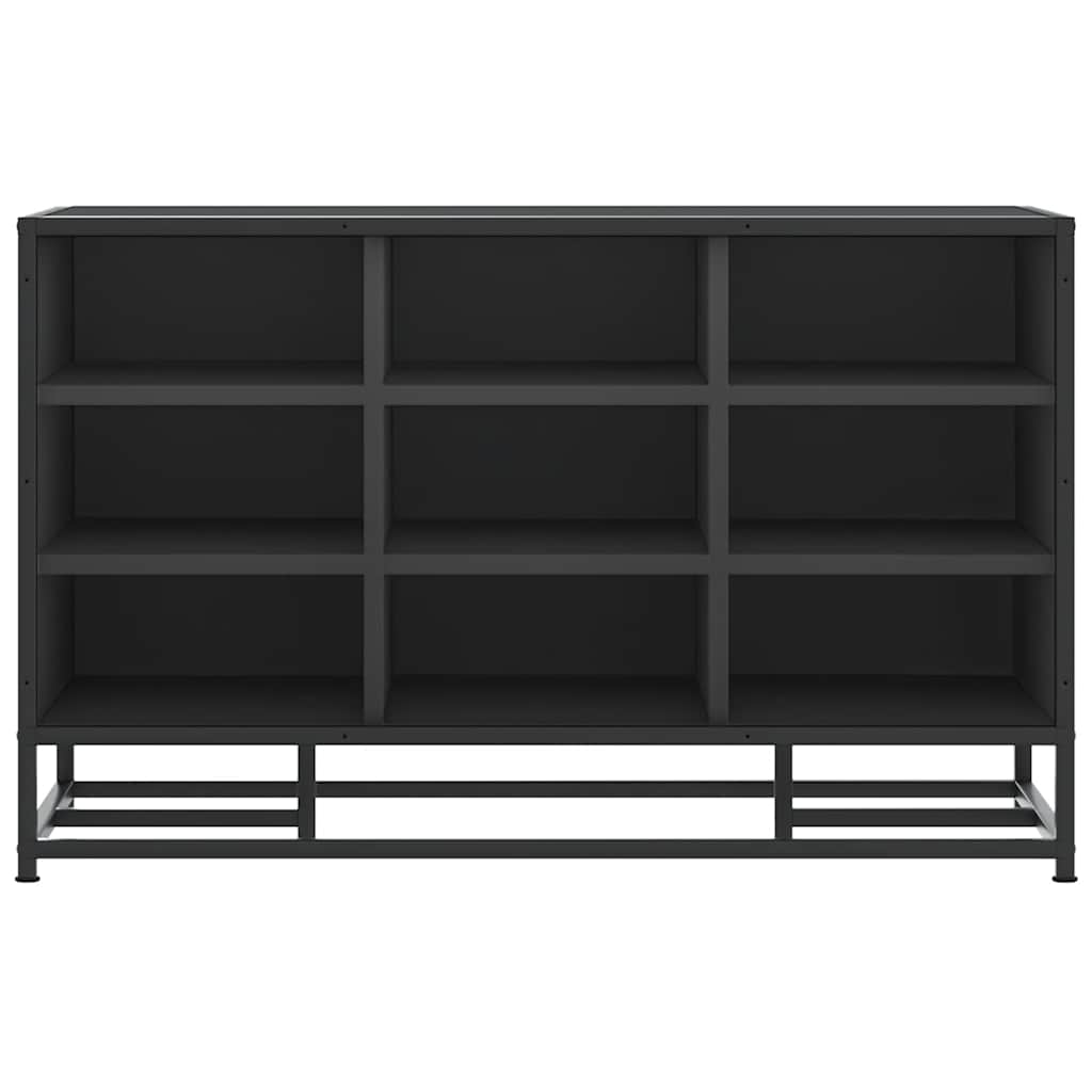 Banco para calçado 80x40x53,5 cm madeira e metal preto
