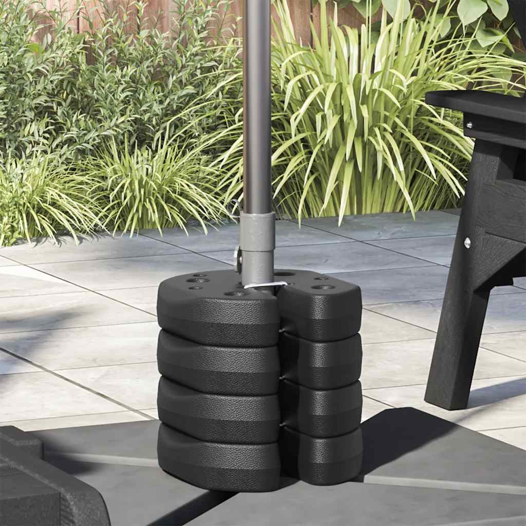 Pesos para gazebo em cimento 4 pcs 220x50 mm preto