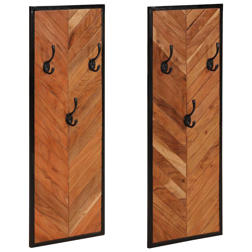 Bengaleiros 2 pcs 35x1x90 cm madeira maciça acácia