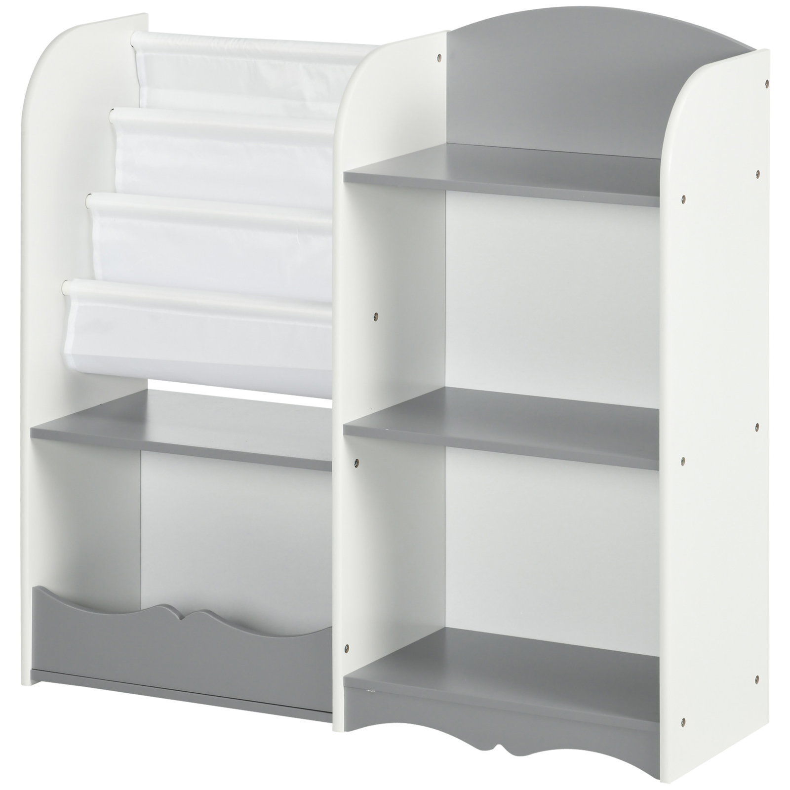 Organizador de brinquedos estante para crianças com prateleiras abertas para dormitório sala de jogos 85x26x84 cm cinza