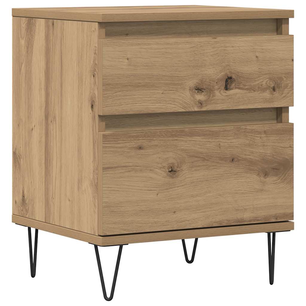 Mesa cabeceira 40x35x50 cm derivados madeira carvalho artisiano