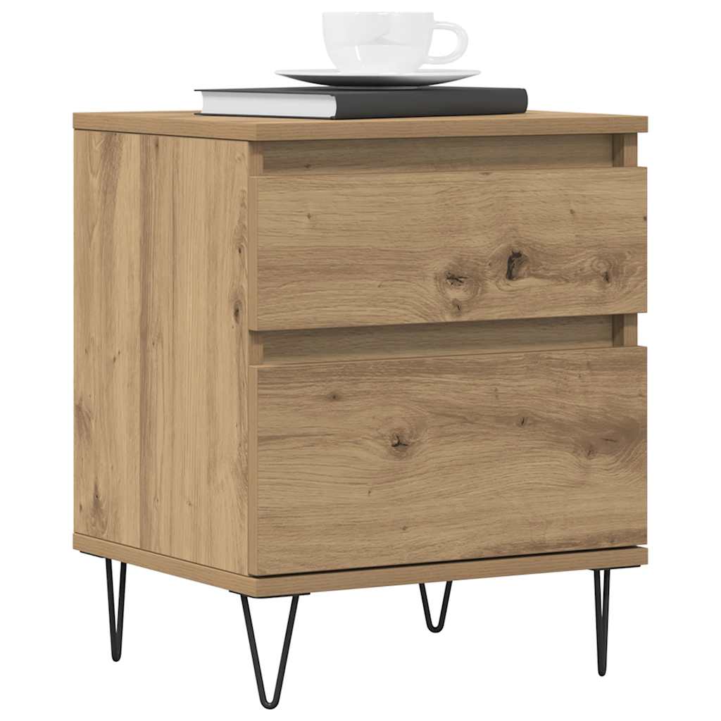 Mesa cabeceira 40x35x50 cm derivados madeira carvalho artisiano