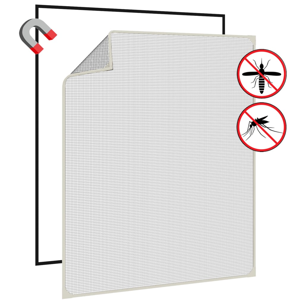 Tela anti-insetos magnética para janela 100x120 cm branco