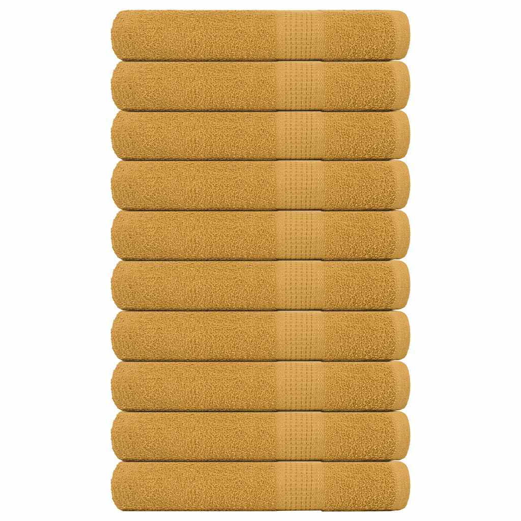 Toalhas de sauna frogn 10 pcs 80x200 cm 360 g/m² ouro