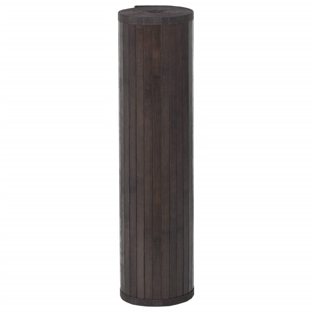 Tapete retangular 60x300 cm bambu castanho-escuro
