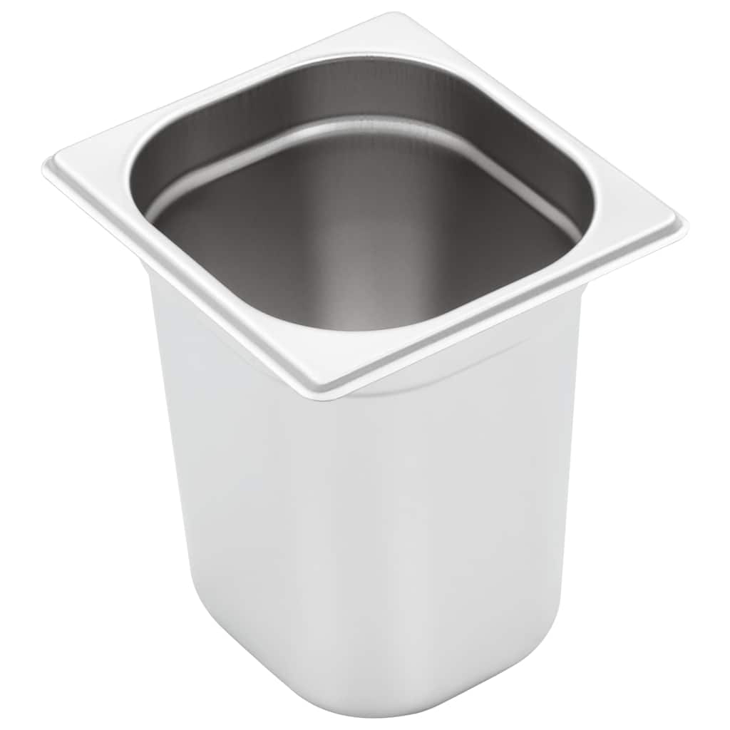Recipientes gastronorm 8 pcs gn 1/6 200 mm aço inoxidável