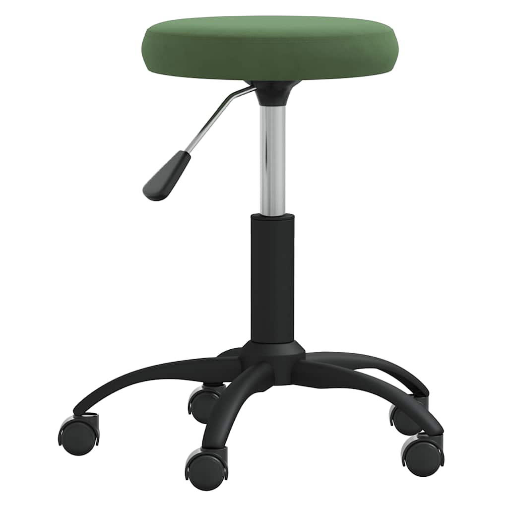 Cadeira de escritório giratória veludo verde-escuro