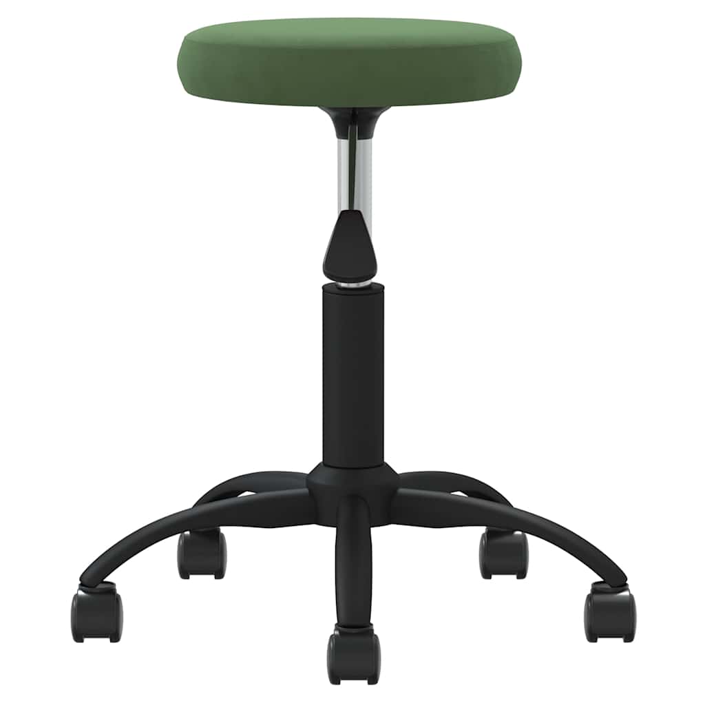 Cadeira de escritório giratória veludo verde-escuro