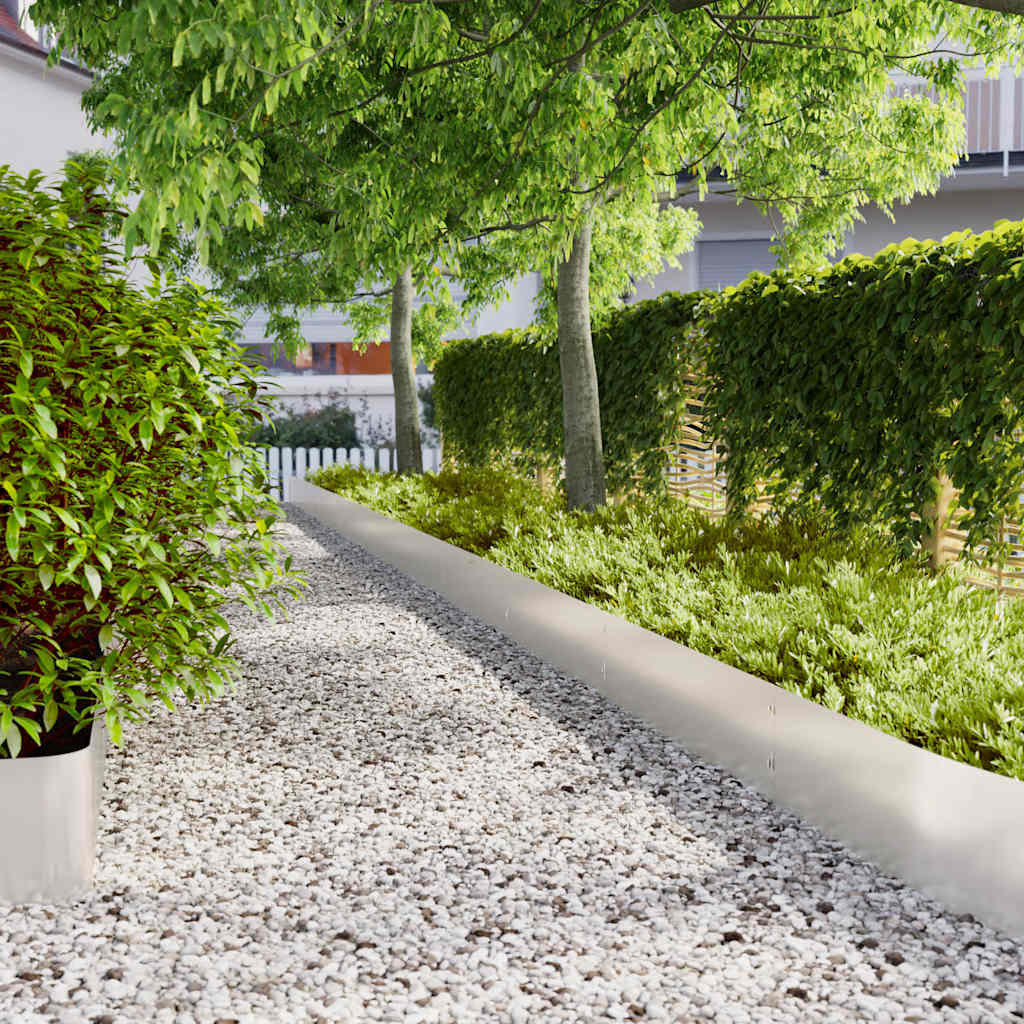 Orlas de relva 20 pcs 25x103 cm aço inoxidável