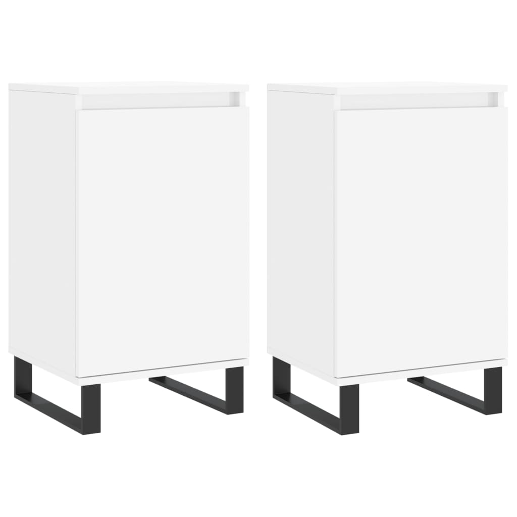 Aparadores 2 pcs 40x35x70 cm derivados de madeira branco