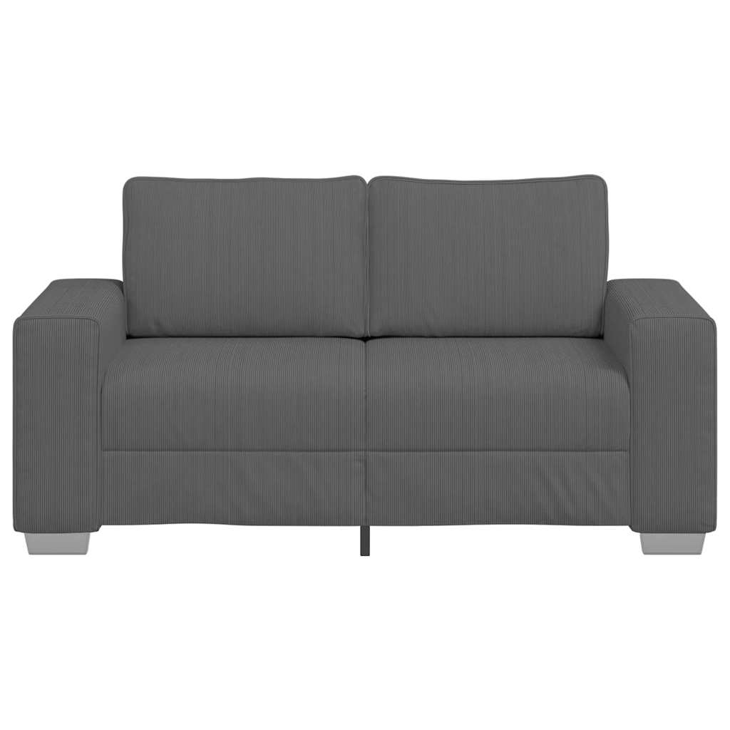 Sofá-luvas 160x77x82 cm tecido corduroy cinzento-escuro