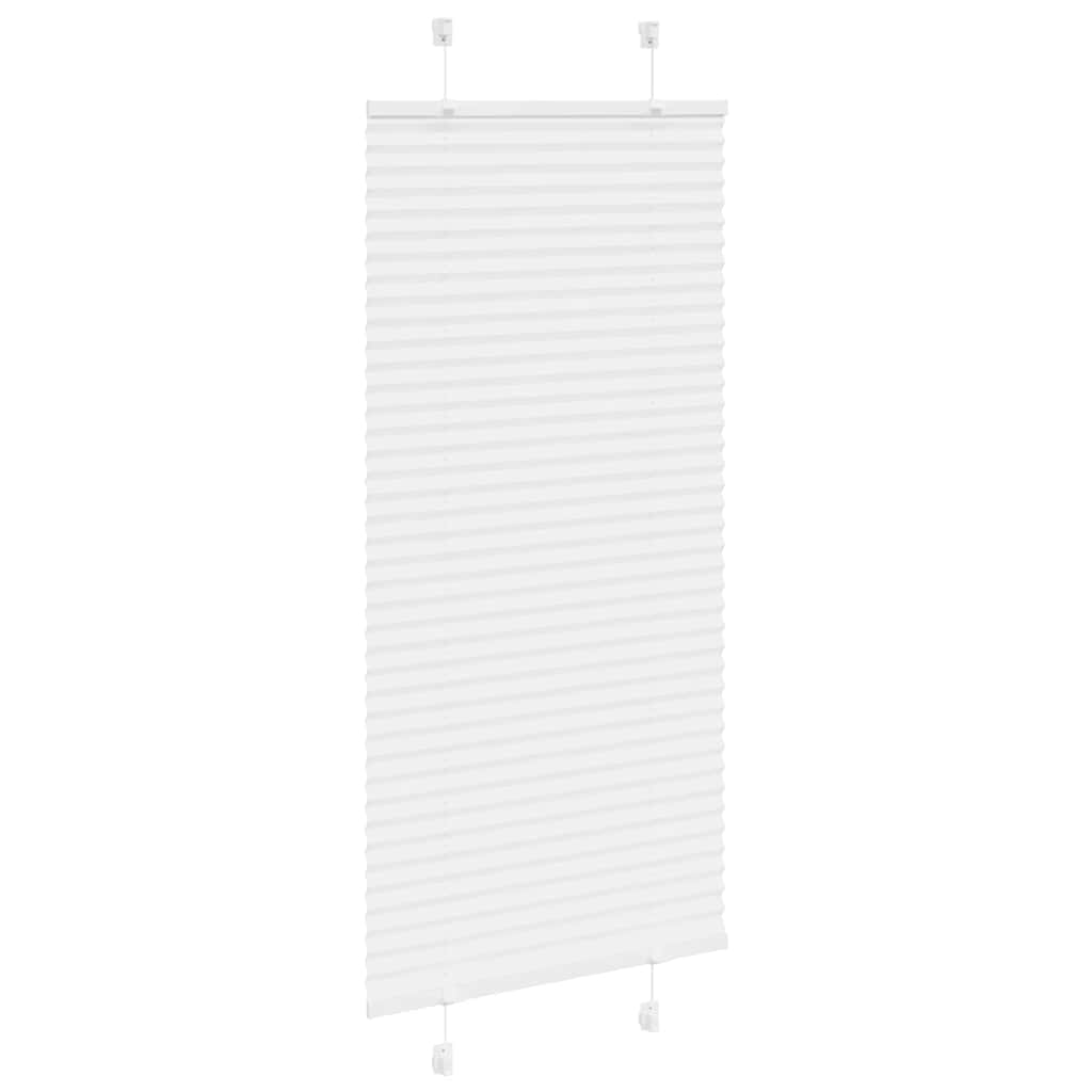 Branco plissada cega 60x150 cm largura tecido 59,4 cm poliéster