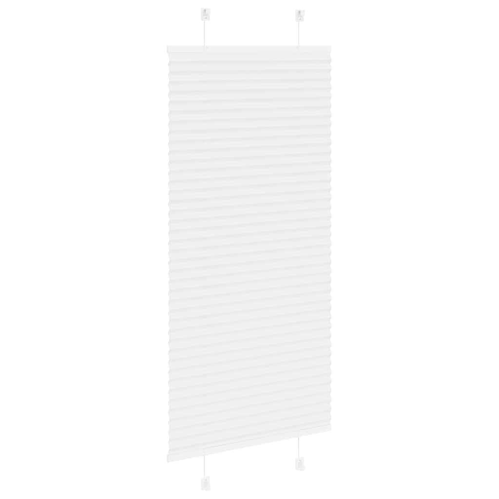 Branco plissada cega 60x150 cm largura tecido 59,4 cm poliéster
