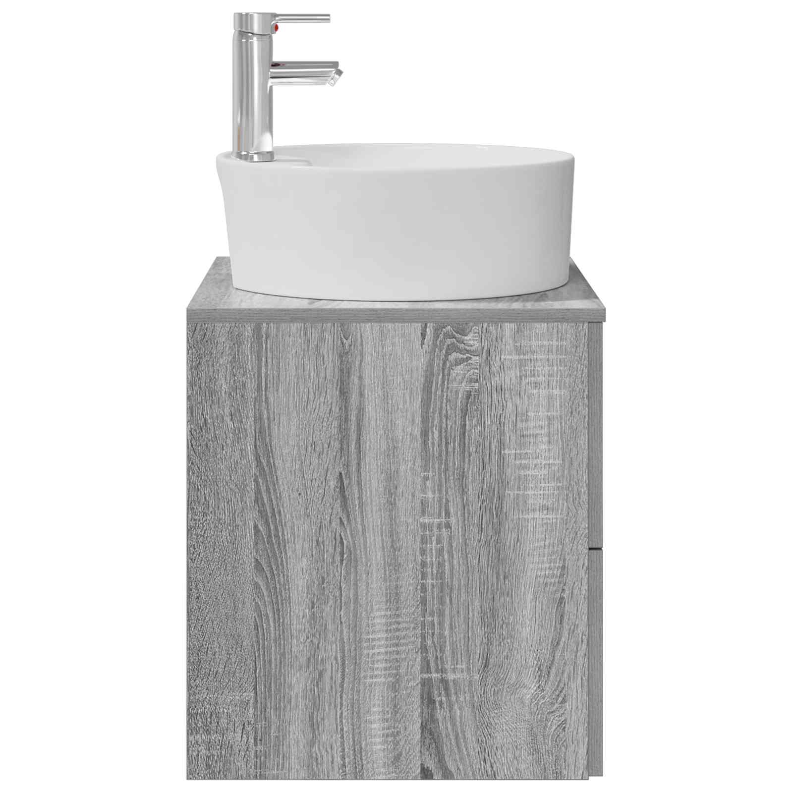 Vaidade com pia suspensa sonoma cinzento 49,5 x 44,5 x 65 cm