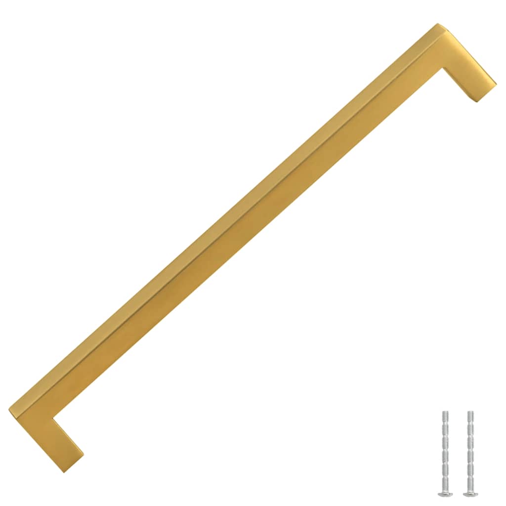 Puxadores para móveis 5 pcs 224 mm aço inoxidável dourado