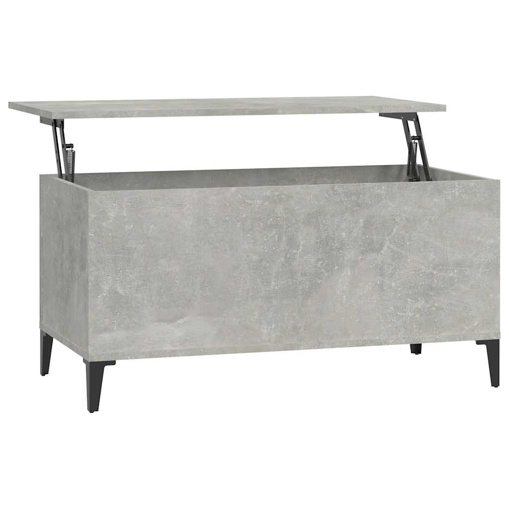 Mesa de centro 90x44,5x45 derivados de madeira cinzento cimento